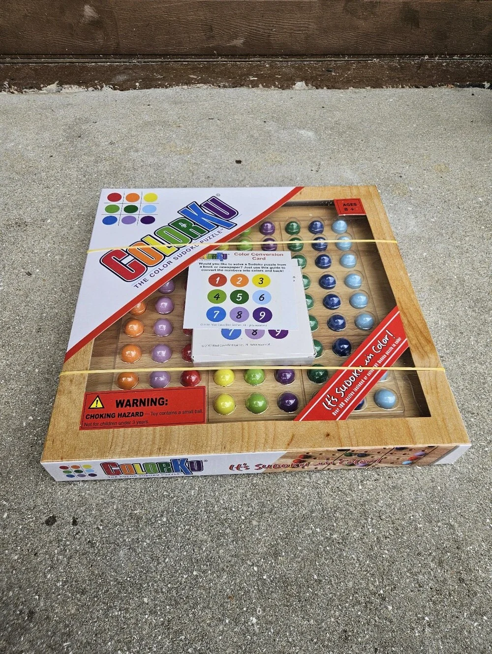 ColorKu: Color Sudoku Puzzle Solid Wood Game Board, Puzzle Cards/Expansion Packs